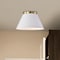 Nuvo Dover 2-Light Small Flush Mount - White with Vintage Brass 60/7418 - alternate 5